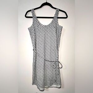 A|X Armani Exchange White  & Blue Abstract  Sleeveless Mini Dress, Size XS, NWOT